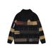 2026 New Environmentally Friendly Fabric Street Retro Color Color Matching Lapel Sweater Men's And Women's Autumn And Winter Trend Personality Loose L_viptrois.com