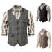 Vintage Men's Plaid Detective Clothing Suit Vest Tweed Ami Kaji English Plus Vest Shelby_viptrois.com