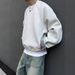 Men's Heavyweight Crewneck Sweatshirt – Oversized Streetwear Pullover In Black/Grey/Navy | Unisex Minimalist Essential (M-2XL)_viptrois.com