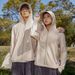 New Sun Protection Clothing Couples, Solid Color, UV Protection, Detachable Hat Brim, Customizable With Printing_viptrois.com