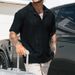 Summer New Hollow Out Shirt Men's Casual Top_viptrois.com