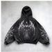 Washed Hooded Sweatshirt Pullover Versatile Cool Eagle Print Hoodie New Arrival_viptrois.com