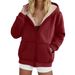 Men's Clothing Lambskin Jacket For Women Heavyweight Plus Velvet Thickened Sweatshirt Colorful Top Hooded Cardigan_viptrois.com