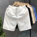 Men's Clothing Summer Stylish White Shorts For Men Trendy Thin Beach Pants_viptrois.com