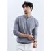 Men's Henley Neck Long-Sleeve Knit Sweater - Slim Fit Business Casual Pullover, Breathable & Stretchy (Black, Gray, Coffee)_viptrois.com