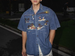 Summer New Embroidered Denim Short Sleeve Shirt Unisex Loose Street Style Trend_viptrois.com