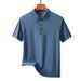Men's Clothing Men's Seamless Nylon Ice Silk Shirt Short Sleeved Casual Daily Sportswear Summer Fashion Top_viptrois.com
