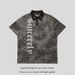 Men's Clothing Retro Shirt Letter Print Leopard Print Loose Casual Versatile Short Sleeve T-Shirt For Men And Women Summer Style_viptrois.com