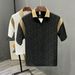 2025 Design Sense Men's Short-sleeved Polo Shirt Summer Casual Lapel T-shirt Trendy Brand Ruffian Handsome Versatile Half-sleeved Top_viptrois.com