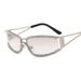 Cross Border New Y2K Hollow Diamond Sunglasses Futuristic Fashion Metal Frame Retro Small Sunglasses For Women In Europe And America_viptrois.com