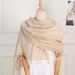 Gold Stamping Polka Dot Cotton Linen Feel Tassel Scarf Spring Summer Fashion Thin Women Versatile Decorative Ethnic_viptrois.com