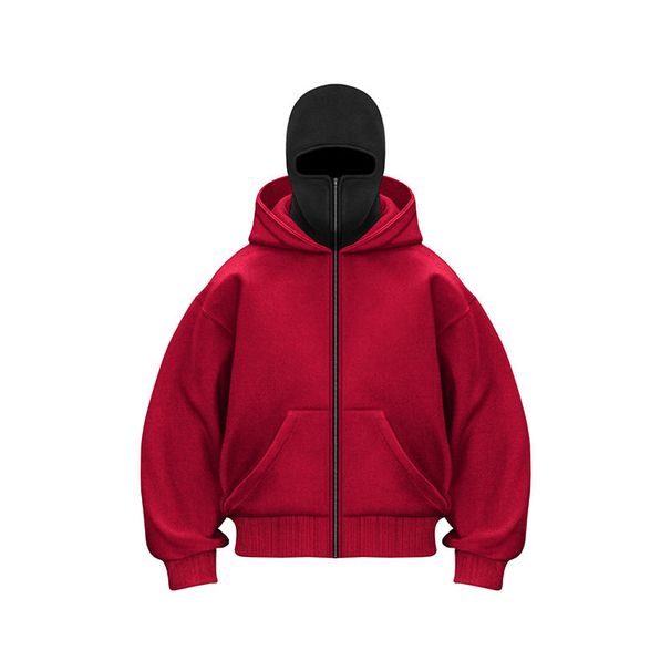 Unisex Y2K Hoodie With Double Hood & Fleece Lining - Trendy Oversized Streetwear For Men & Women (White, Gray, Black, Red)_viptrois.com
