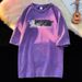 220g Pure Cotton Trendy Brand American Street Cross Print Half Oversized Short Sleeved T-shirt For Men_viptrois.com