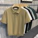 Men's Clothing Spring And Summer Knitted Plaid Texture Lapel Loose Polo Short Sleeved Men's Breathable Casual Knitted Sweater_viptrois.com