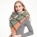 Unisex Women's shawl with woolen tricorn plaid scarf_viptrois.com