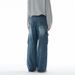 Men's Distressed Cargo Jeans - Streetwear Oversized Drop-Cut Denim Pants With Multi-Pockets For Hip-Hop & Grunge Style_viptrois.com