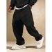 Men's Casual Hoodie & Jogger Set - Soft Polyester Streetwear Outfit For Everyday Comfort (Black/Grey, S-XXL)_viptrois.com