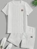 Men's Clothing New Jacquard Heavy Short Sleeved T Shirt Men's Summer Ins Trendy Couple Loose Round Neck Short Sleeved T Shirt_viptrois.com