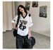 High Street American Leopard Print Summer Heart-shaped Short-sleeve New T-shirt For Men And Women, INS Korean Style_viptrois.com