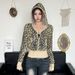 European And American Style Cross-Border New Street Fashion Leopard Print Hooded Zipper Cardigan Long Sleeve Jacket_viptrois.com