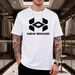 NEW BRAND Geometric Rhombus Large-label Printed Short-sleeved T-shirt, Men's Summer Loose Crew Neck Top_viptrois.com