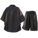 Men's Clothing Summer Men's Loose Fitting Thin Imitation Linen Embroidered Shirt Set Plus Size Casual Two Piece Fashionable Clothing_viptrois.com