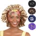 African wide brimmed soft elastic printed sleeping cap satin Bonnet dome beauty hair care cap shower cap_viptrois.com