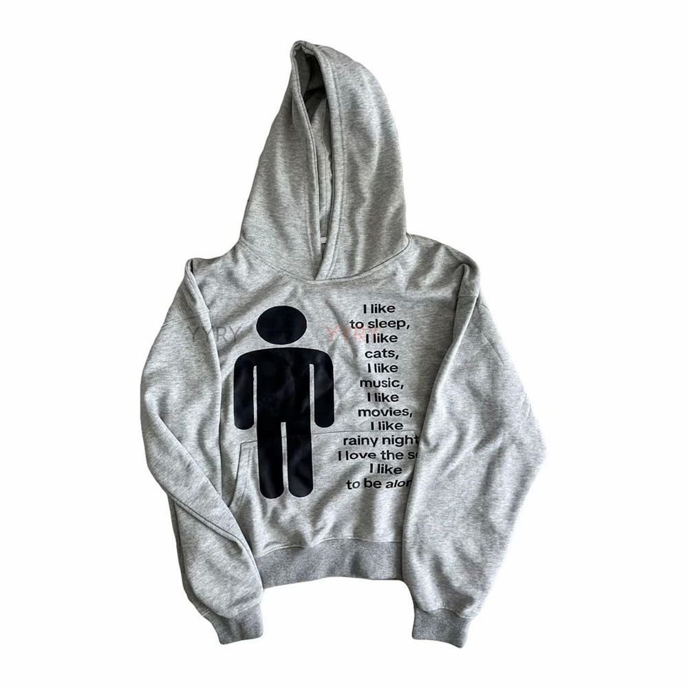 Gothic Print Hooded Sweatshirt | Y2k Retro Streetwear Pullover | Unisex Oversized Long Sleeve Top With Pockets_viptrois.com