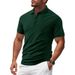 Men's Clothing Hot Selling Summer Polo Shirt Men's T Shirt Solid Color Loose Casual Large Size Business Short Sleeve_viptrois.com