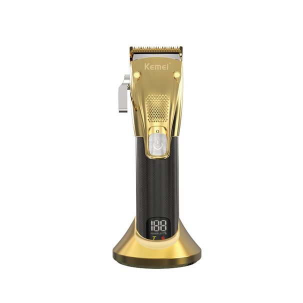 Kemei KM-K33s USB Charging Men'S Clipper Metal Trimmer Professional Cordless Rechargeable Electric Hair Clippers_viptrois.com