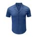 Men's Clothing Men's Short Sleeved Cuban Collar Striped Shirt Summer Casual Shirt Independent Station Wish_viptrois.com