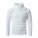 Men's British Style Stacked Neck Long Sleeve Sweater Light Fleece Lined Slim Fit Stretchable Winter Pullover_viptrois.com