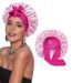 Popular double layer satin nightcap bow ribbon round hat silk beauty hair care hat wide brim hat_viptrois.com