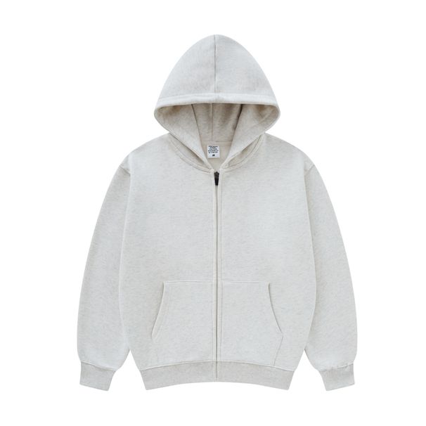 Men's Clothing Sister And Brother Sweatshirt Solid Color Thick Material Pure Color Loose Fleece Zipper Sports Jacket Sweatshirt_viptrois.com
