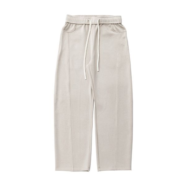 Men's Clothing Split And Spliced Textured Casual Pants Spring And Summer Silhouette Scimitar Trousers Drapey Loose Sports Sweatpants_viptrois.com