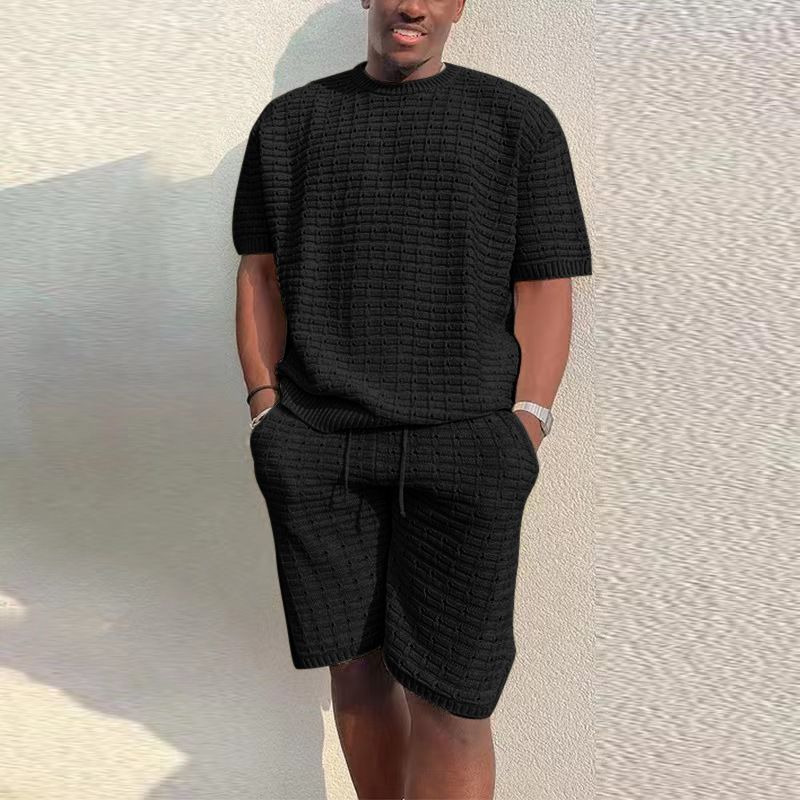 Men's Clothing Sports Loose Short Sleeved Men's Casual Summer Outfit Set - Short Sleeve Shirt Shorts Combo Teens Young Adults (Multiple Colors Sizes)_viptrois.com