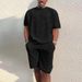 Unbeatable Quality Men's Matching Set Winter And Summer, Men's Sports, Loose Short Sleeved Shirt, Shorts For Teenagers_viptrois.com