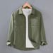 Workwear Casual Solid Color Cotton Long Sleeved Shirt For Men, Youth, Urban Fashion, Handsome Shirt For Men_viptrois.com