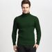 Men's High Neck Sweater – Slim Fit Ribbed Knit Pullover (M-3XL) | Machine Washable & Versatile Casual Wear_viptrois.com