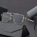 Men's Sunglasses Of High End Ins Metal Square Sunglasses For Women, Fashionable Large Frame, Slimming And Anti Ultraviolet Sunglasses_viptrois.com