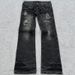 Revival Distressed Flared Jeans – High-Stretch Low-Rise Denim Pants With Lace-Up Waist For Men & Women_viptrois.com