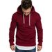 Men's Clothing Men's Classic Blank Hooded Sweatshirt Solid Color Autumn And Winter Fleece Pullover Youth Trend Loose Hoodie_viptrois.com