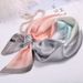 Square Or Women Korean Style Four-Grid Color Block Summer Decorative Neck Flight Attendant Proessional Small Silk_viptrois.com
