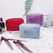 Makeup Tools & Accessories Velvet Cosmetic Bag, Large Capacity Portable Toiletry Bag, Embroidered Stripes, High Value Bridesmaid Storage Bag_viptrois.com