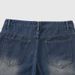Men's Clothing Straight Pocket Denim Trendy Brand Printed Straight Shorts Loose Wide Leg Casual Denim Shorts_viptrois.com
