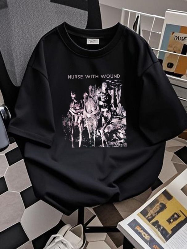 Nurse With Wound T Shirt Noise Stylish Summer Breathable Comfortable Top For Everyday Wear Graphic Homme Streetwear Unisex Fashion Slightly_viptrois.com