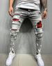 High Quality Men's With Paint Peeling Holes, Fashionable And Trendy New Jeans For Men_viptrois.com
