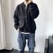 Pure Japanese Cardigan Men's Spring And Autumn Hong Kong Style Knitted Round Neck Jacket Simple Loose Thickened Sweater Coat_viptrois.com