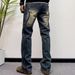 Men's Gradient Washed Jeans Straight Leg Casual Pants Retro Trendy Versatile Spring Autumn New Style_viptrois.com