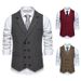 Men's Tweed Suit Vest Retro Lapel Double-breasted Vest, The Same As Shelby_viptrois.com